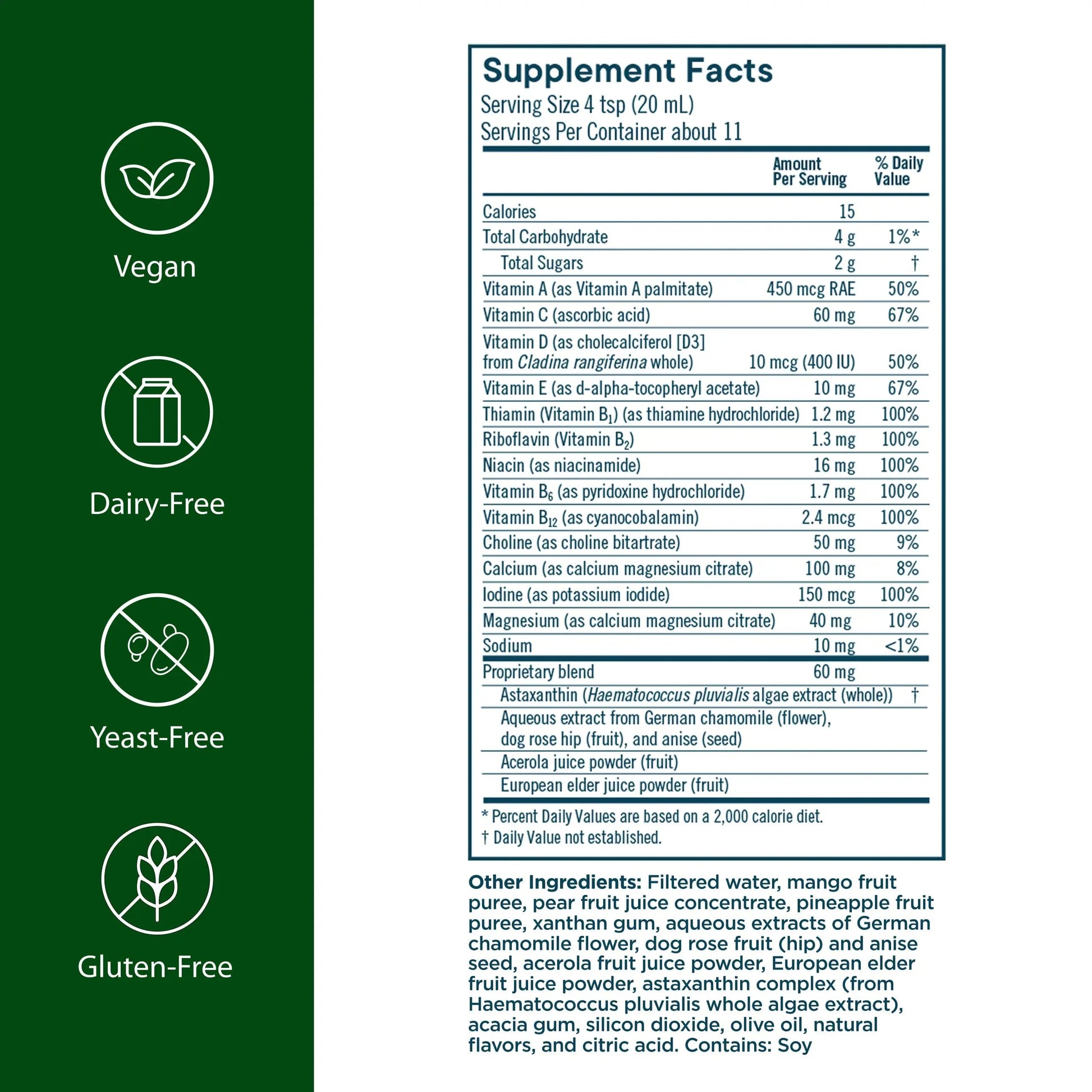 Flora - Kids Multi Essentials+, Liquid Multivitamin Formula, 13 Essential Vitamins & Minerals, 7.6 Fl Oz Flora