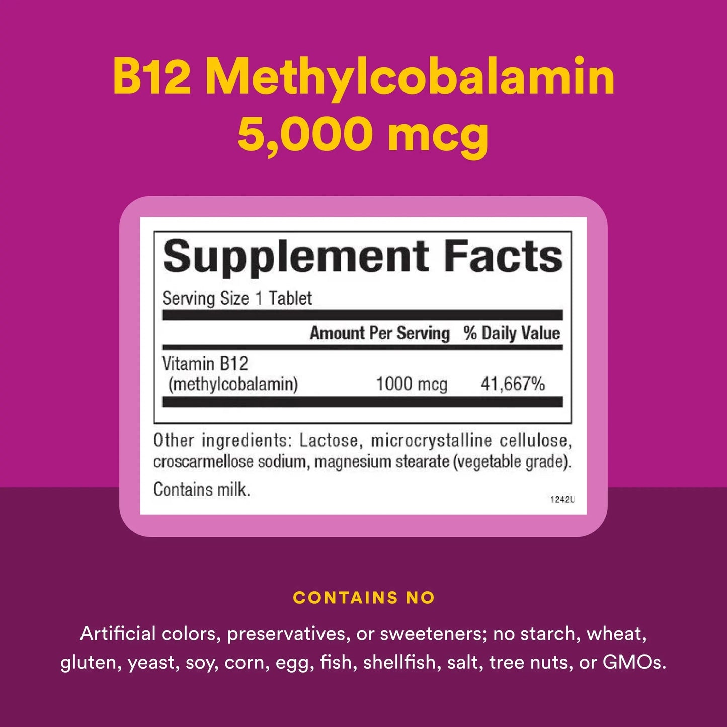 Natural Factors Methylcobalamin 1,000 mcg - Vitamin B12 Supplement in Metabolically Active Form - Supplement Supports Cll Formation Natural FactorsBuy Supplements Australia