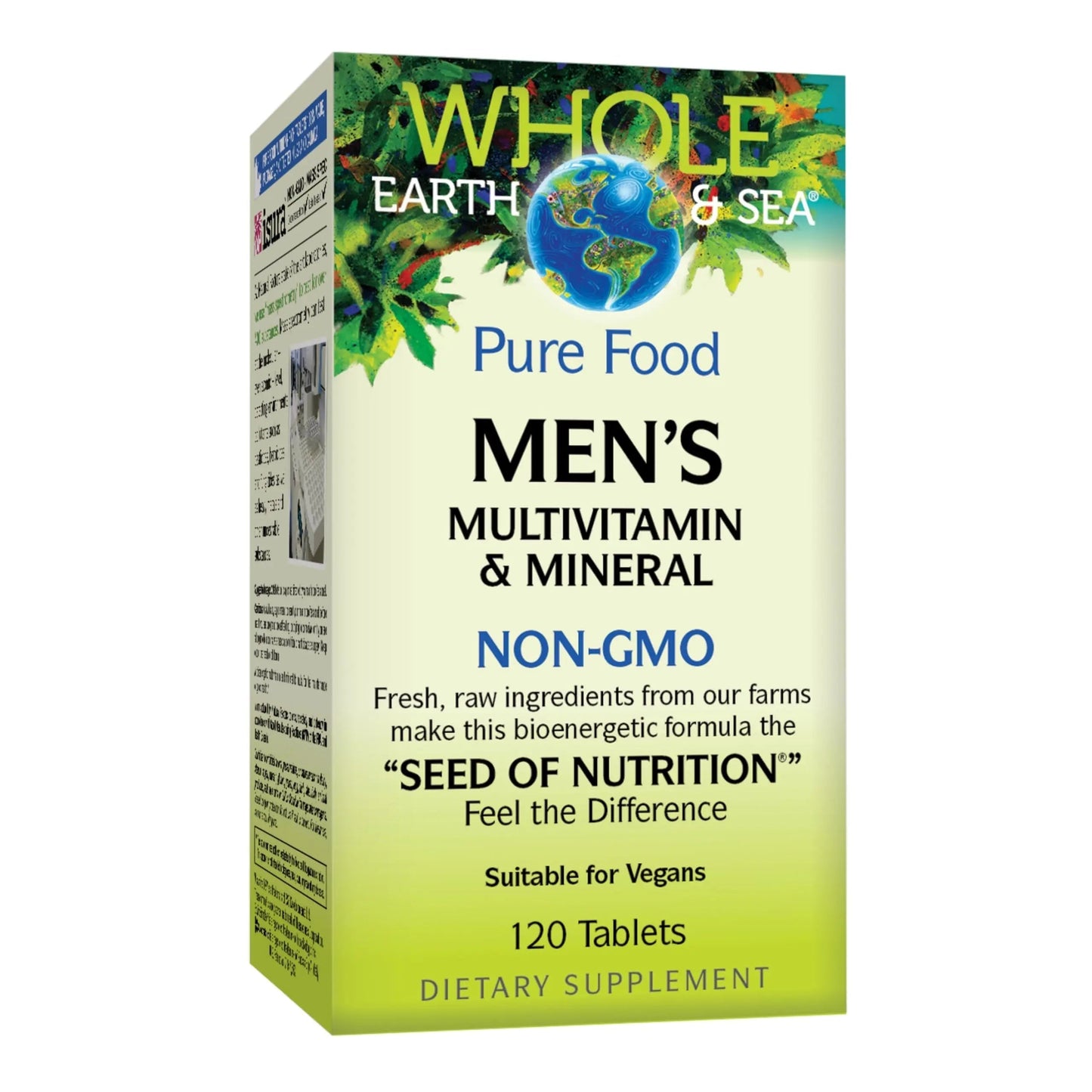 Natural Factors Whole Earth & Sea Men's Multivitamin s& Mineral, 1 Serving Contains Nutrition Equivalent to ½ lb of Veggies, 120 Tablets Natural Factors