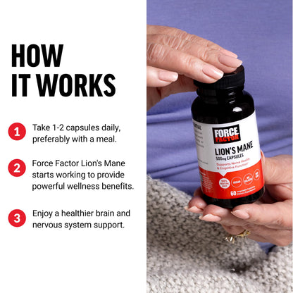 Force Factor Lion’s Mane Supplement Capsules, Memory & Focus Supplement Force FactorBuy Supplements Australia