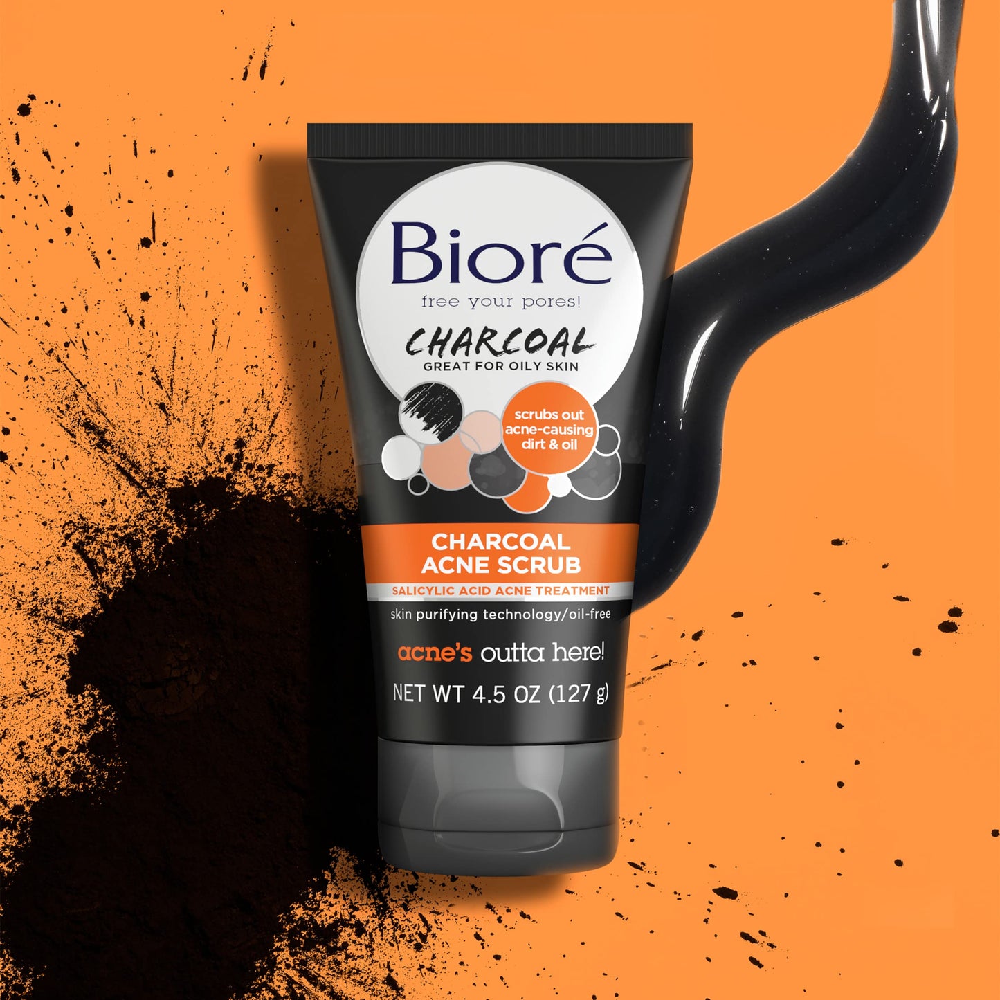 Bioré Charcoal Acne Face Scrub, with 1% Salicylic Acid and Natural Charcoal, Helps Prevent BioreBuy Supplements Australia