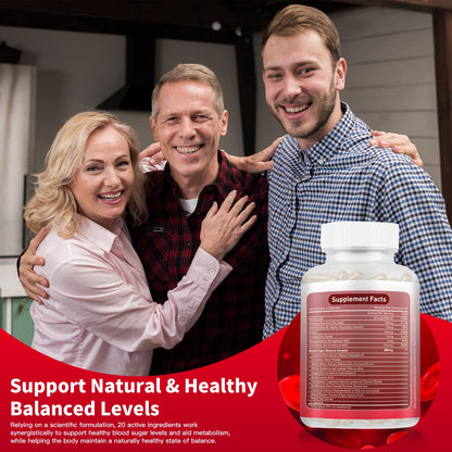 Blood Sugar Complex Supplement – Natural with 20 Active Herbs and Vitamins, Including Cinnamon, Bitter Melon, Black Pepper, Licorice, Vegan, Non-GMO, Gluten-Free, 60 Capsules HOWEEJETBuy Supplements Australia