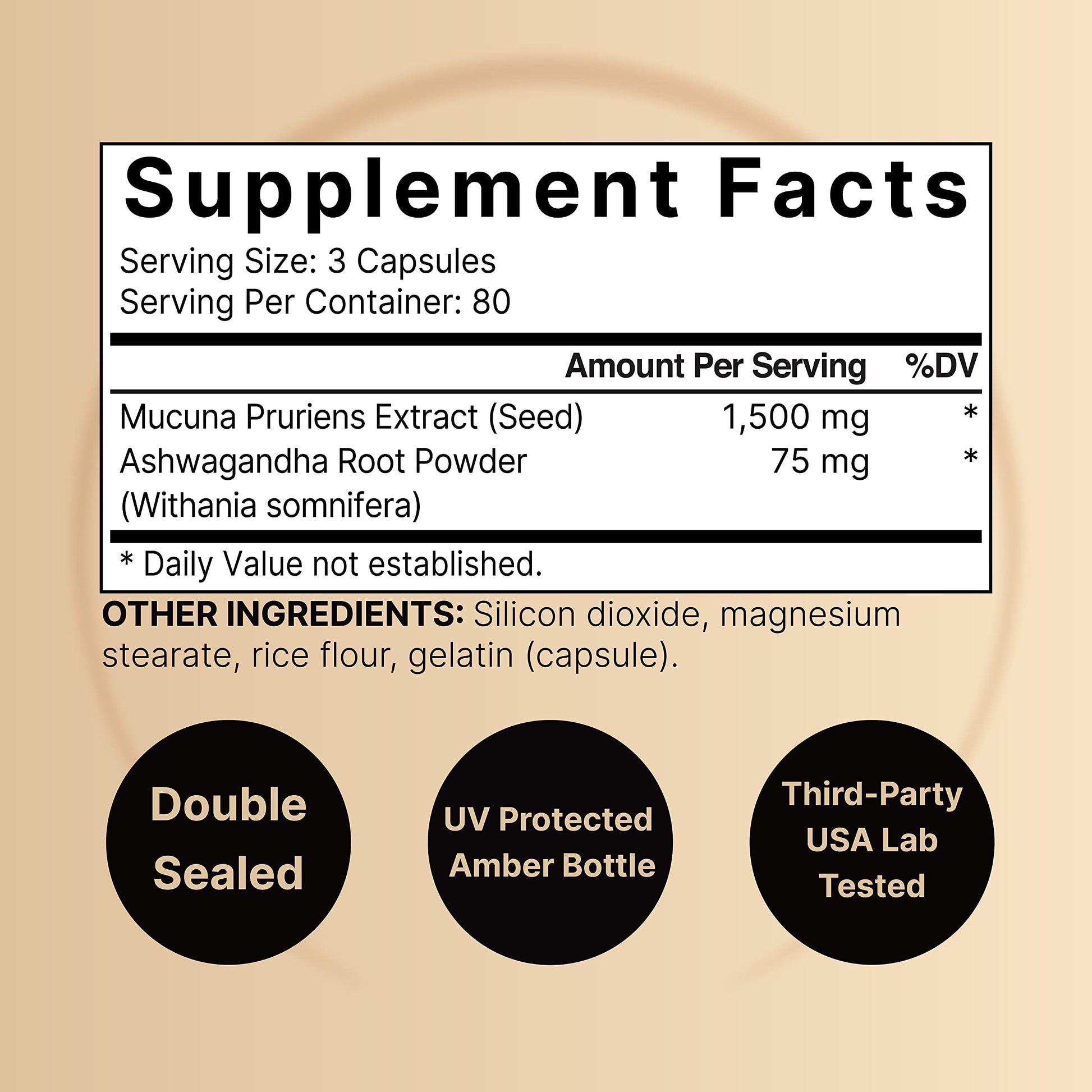 2 Pack NatureBell Mucuna Pruriens Capsules, 1500mg Per Serving, Made with Mucuna NatureBellBuy Supplements Australia