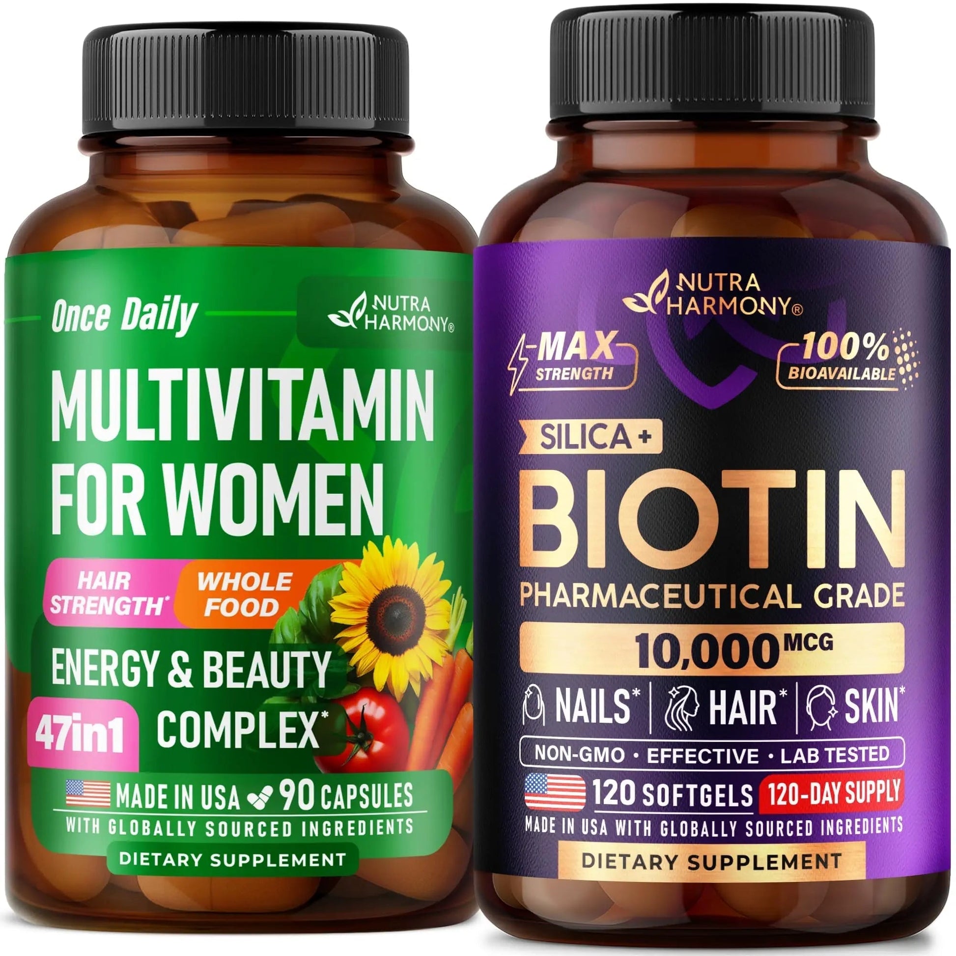 NUTRAHARMONY Multivitamins for Women & Biotin Softgels NUTRAHARMONY