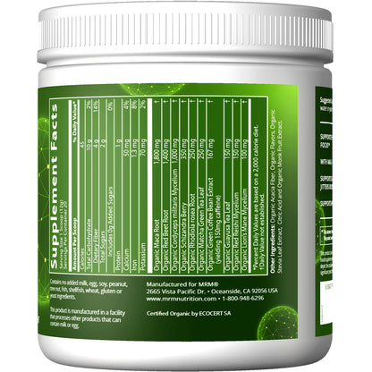 MRM Nutrition Organic Pre-Workout Powder | Black Cherry Flavored | Superfoods MRMBuy Supplements Australia