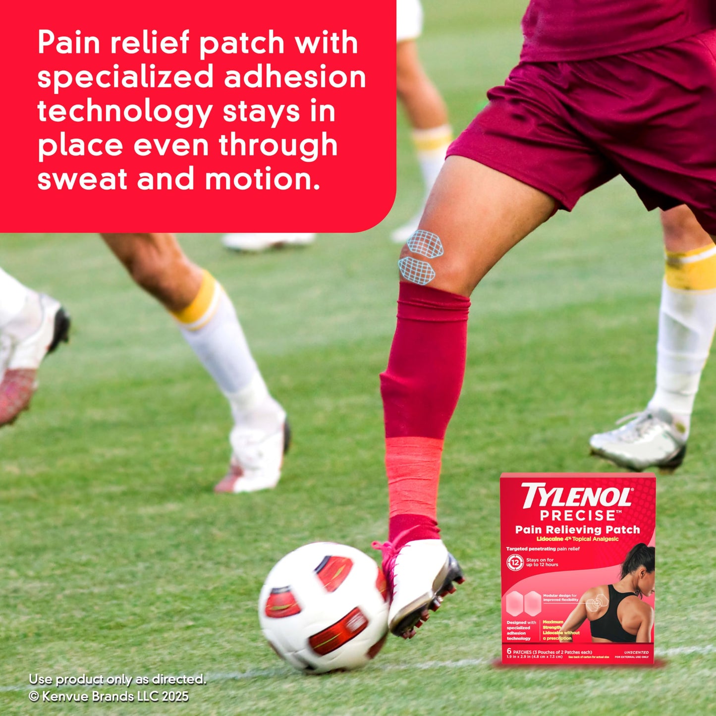 Tylenol Precise Pain Relieving Patches, Topical Analgesic Patches + Maximum OTC Strength Lidocaine Penetrates, Targeted Relief Ideal for Shoulder, Back & Knee Pain, Unscented, 3 x 2 ct TylenolBuy Supplements Australia