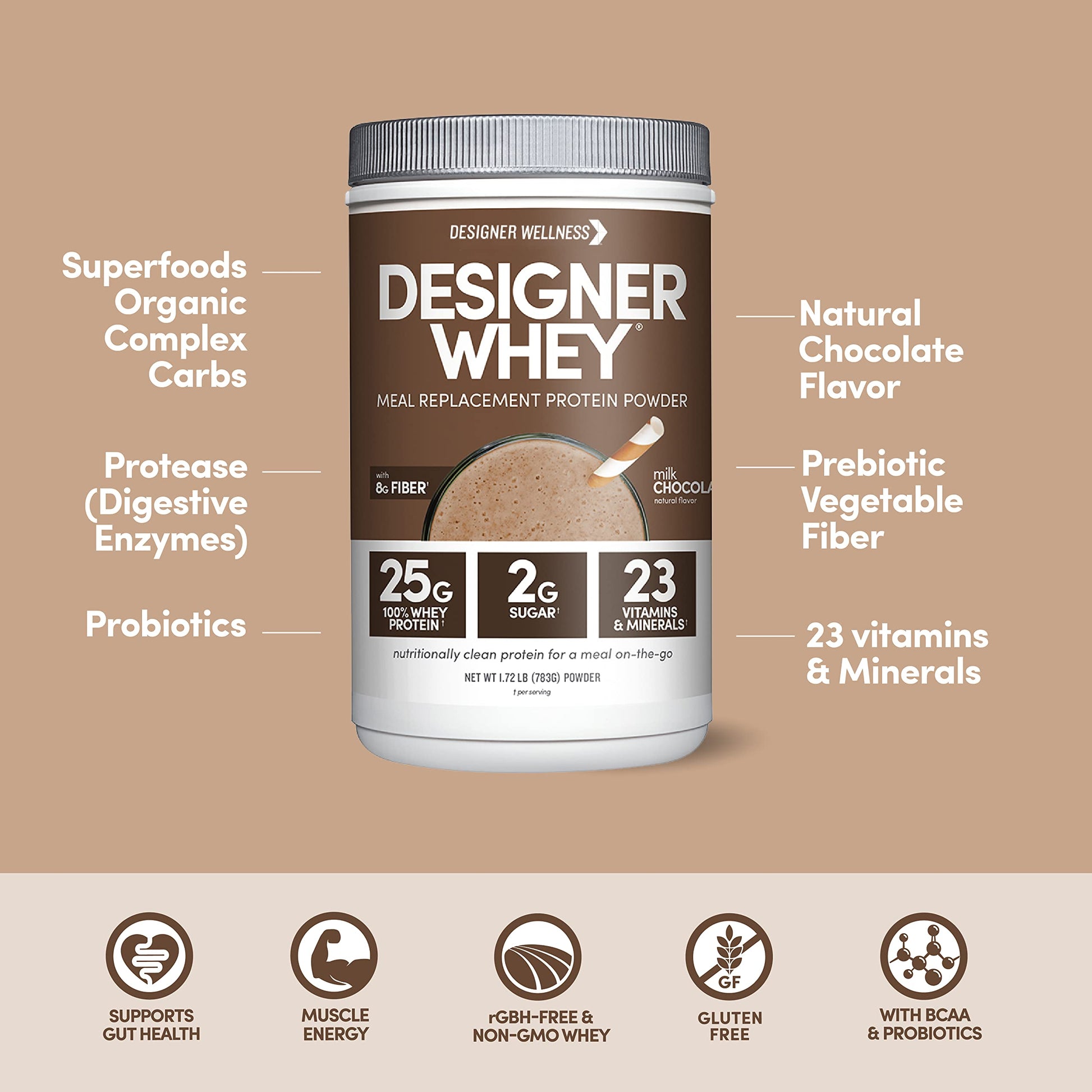 Designer Wellness, Designer Whey Protein Meal Powder with Vitamins, Minerals, and Organ Designer WellnessBuy Supplements Australia