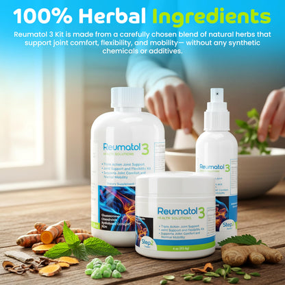 Reumatol 3 Kit – Natural Joint Support Formula for Comfort and Mobility | Helps Ease Stiffness & Promotes Flexible Joints | Herbal Blend for Daily Wellness Reumatol Health SolutionsBuy Supplements Australia