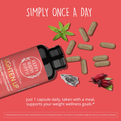 Happy Healthy Hippie GLP-1 Supplement (Metabolaid™ + Chromium) + Appetite Suppressant for Women | Metabolism Booster (AMPK) for Weight | Belly Fat Burner | Hunger & Cravings Control - 30 Vegan Caps Happy Healthy HippieBuy Supplements Australia