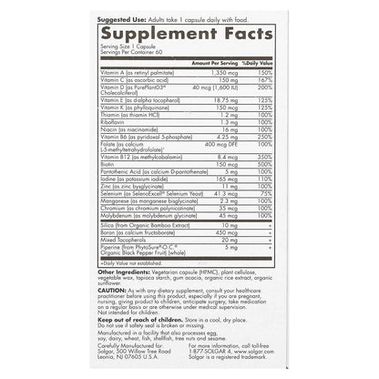 Solgar One Daily Women's Multi 50+ Whole Body Support for Women 50 and Older - Highly Absorbable Heart, Bone & Breast Health SolgarBuy Supplements Australia