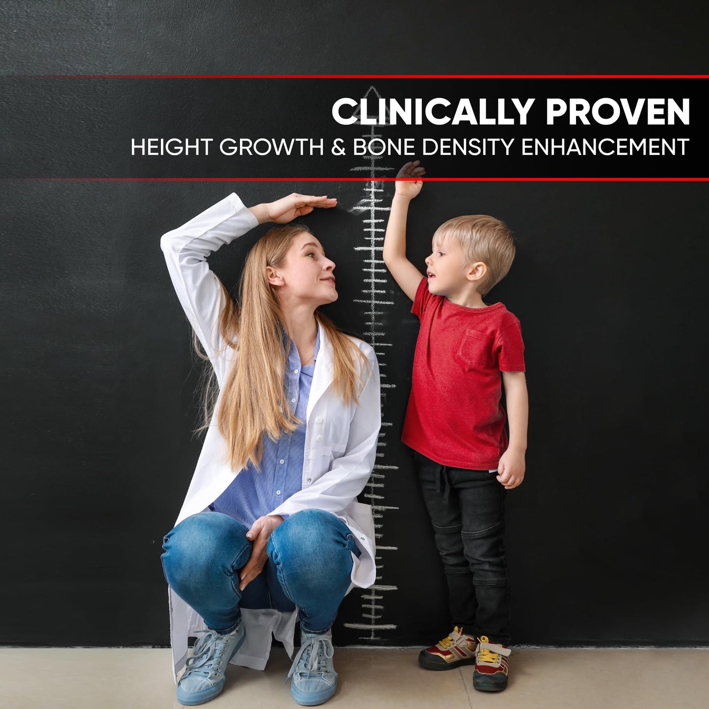 BIOTEQUELAB Height Growth Increase Gummies Vitamins, Grow Tall Supplement, Calcium, Magnesium, Zinc, Ashwagandha,