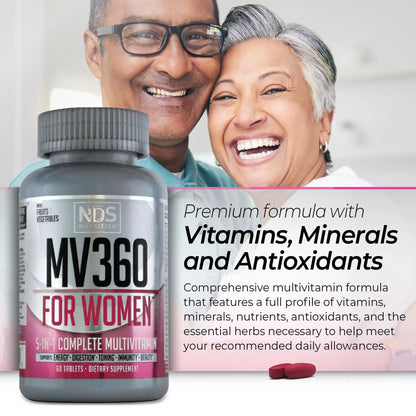 FitLife Brands Women's Nutrition MV360, 5-in-1 Complete Multivitamin with Essential Vitamins for Energy, Digestion, Toning, Immune Support FitLife BrandsBuy Supplements Australia