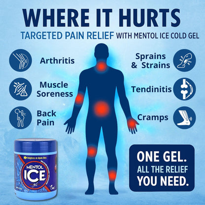 BOÉ COSMETICS Mentol Ice Cold Gel 8 oz (2 Pack) Pain Relief Gel for Muscles & Joints – Fast-Acting Analgesic for Arthritis, Back Pain, Cramps, Sprains & Headaches – Non-Greasy & Quick Absorption BOÉ COSMETICSBuy Supplements Australia