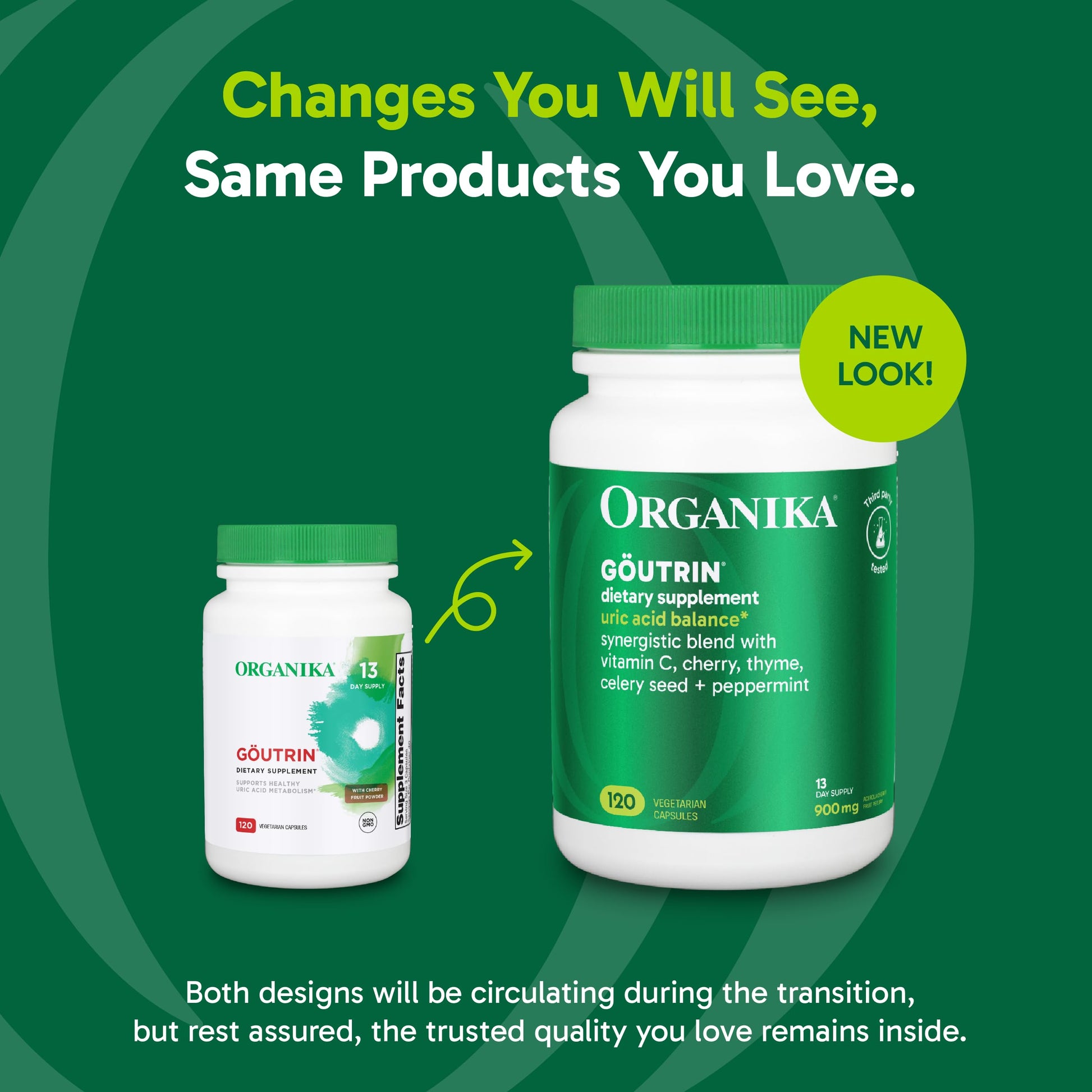 Organika Goutrin Uric Acid Flush for Gout (120 Caps): Gentle Gout Support with Cherry, Thyme, Celery Seed, Peppermint, & VIT C: Clean & Vegan Gout Supplements for Men & Women - Metabolism & Mobility OrganikaBuy Supplements Australia
