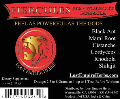 Lost Empire Herb's Pre Workout Herbal Supplement (Powder ~ 100g) || Premium Grade & 100% Pure || Proprietary Blend of Ancient Chinese Herbs Combine to Synergistically Boost Performance