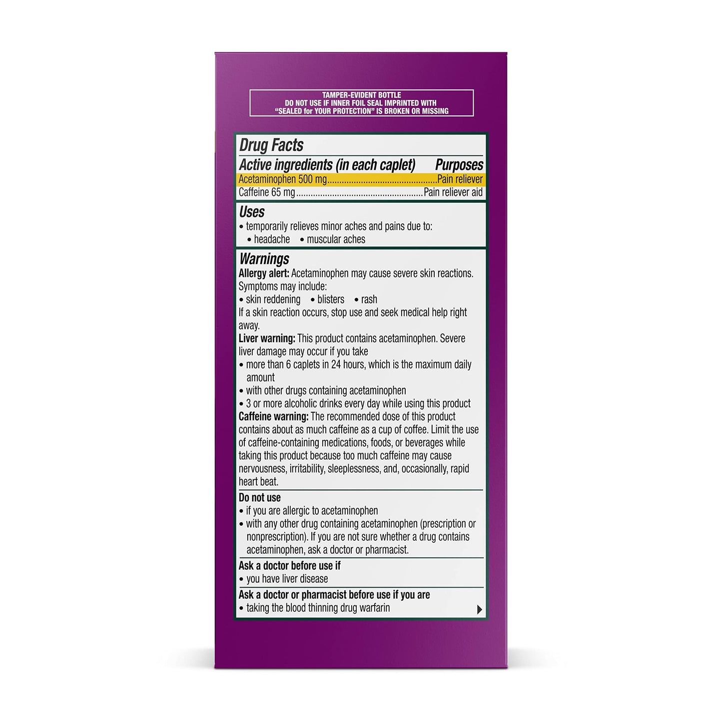Excedrin Tension Headache Relief Caplets Without Aspirin for Head, Neck and Shoulder Pain Relief - 100 Count ExcedrinBuy Supplements Australia