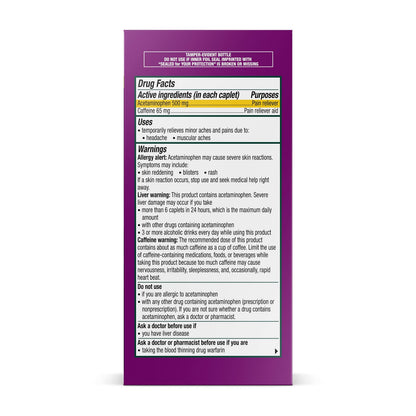 Excedrin Tension Headache Relief Caplets Without Aspirin for Head, Neck and Shoulder Pain Relief - 100 Count ExcedrinBuy Supplements Australia