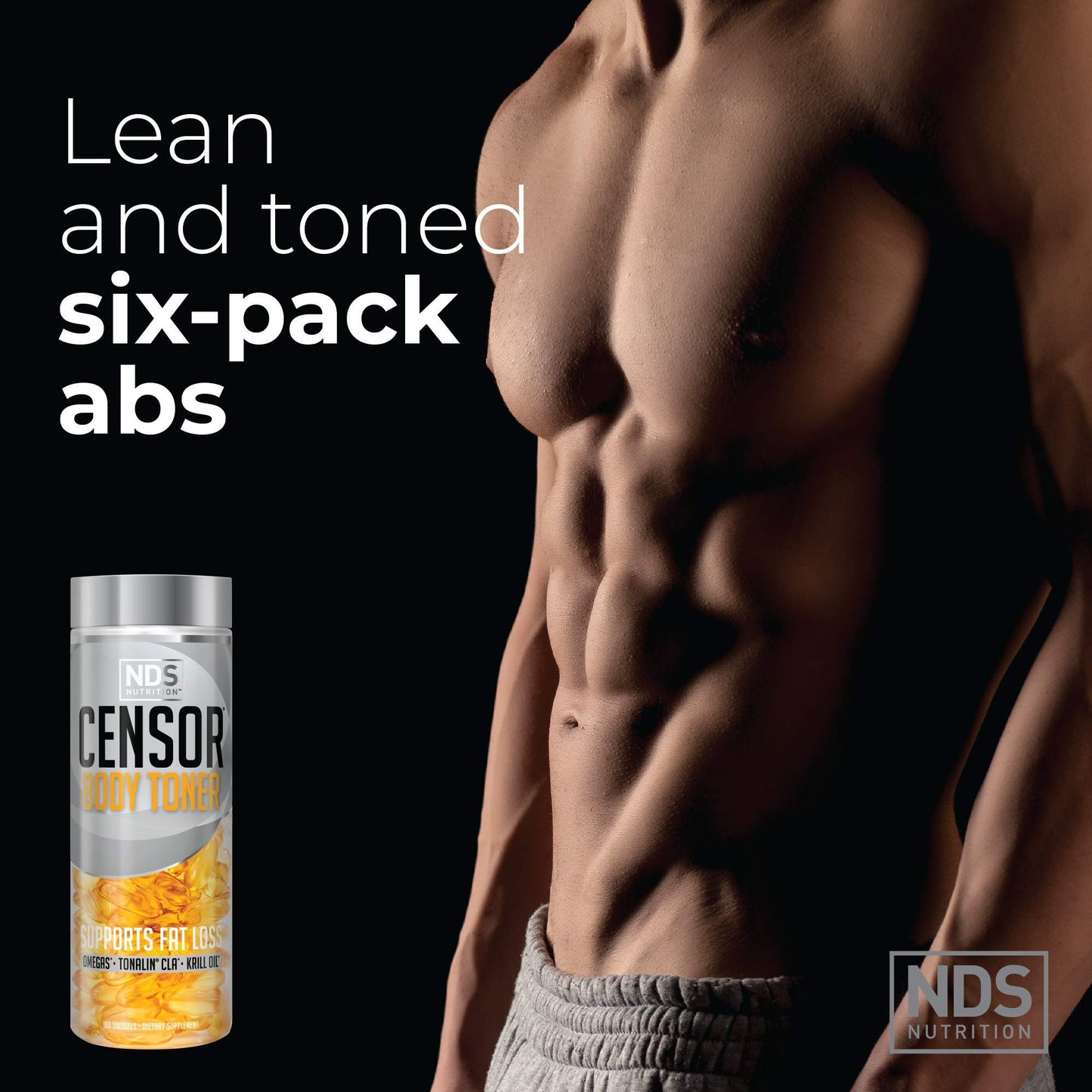 Censor NDS Nutrition Fat Loss and Body Toner with CLA, Fish Oil, Safflower and Omega 3-6-9 Blend CensorBuy Supplements Australia