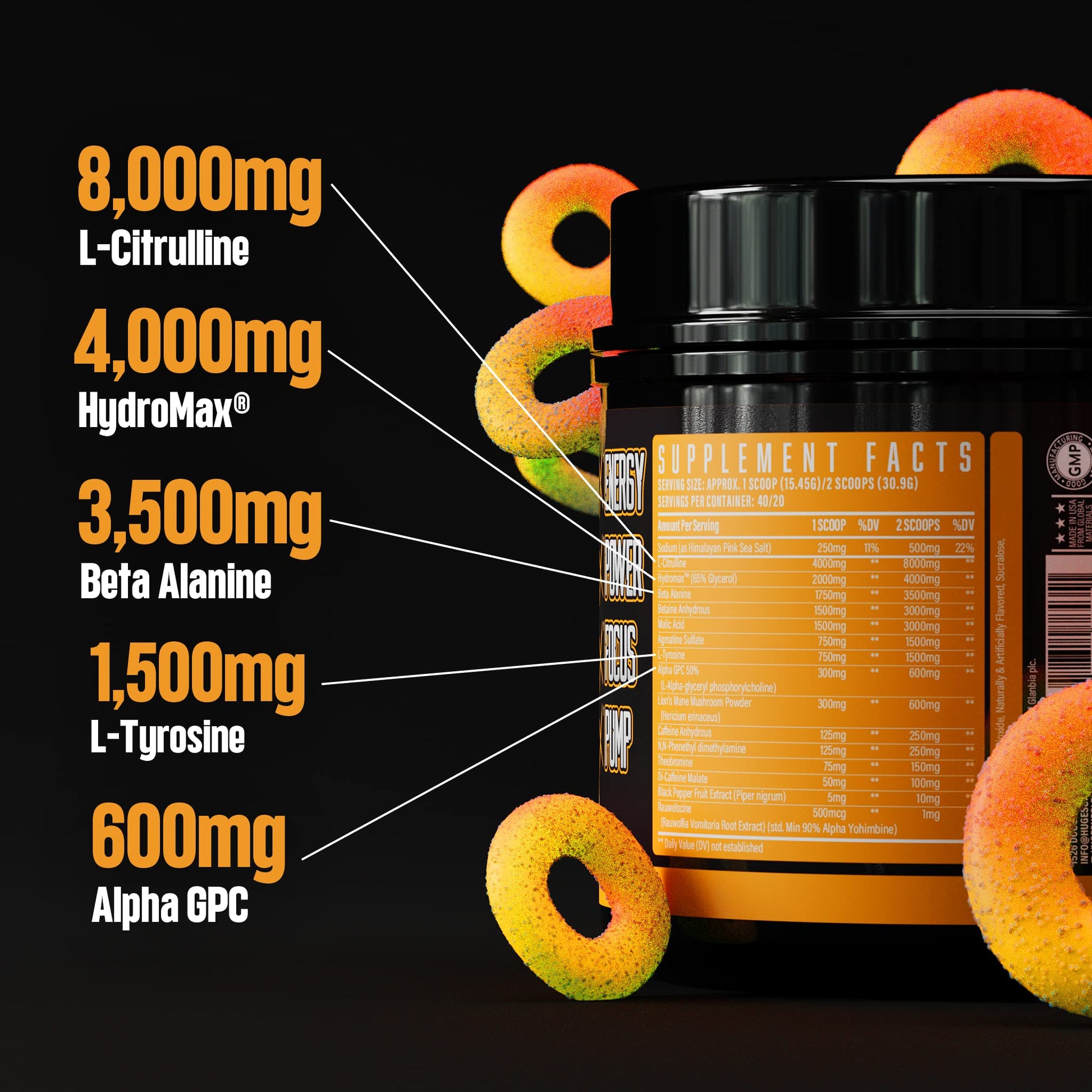 Huge Supplements Wrecked Pre-Workout Powder, 30G+ Ingredients Per Serving to Boost Huge SupplementsBuy Supplements Australia