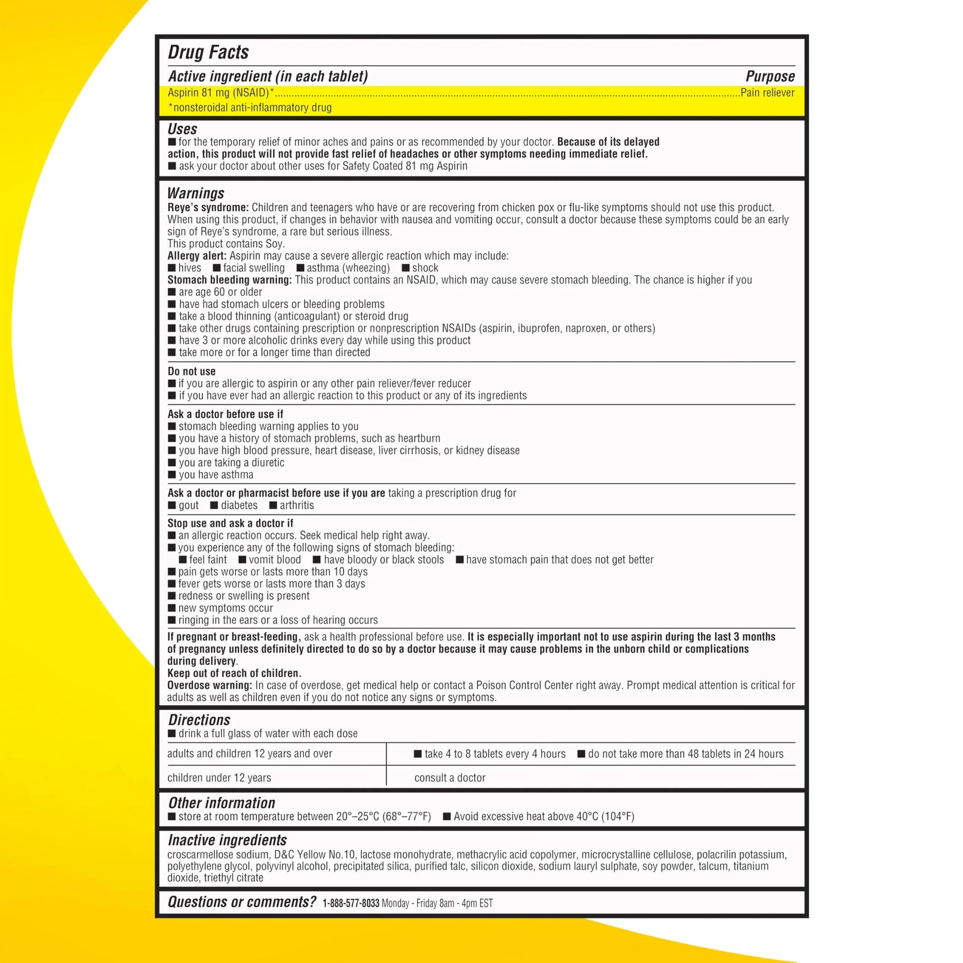 RIGHT REMEDIES Low Dose Aspirin 81mg, Enteric Coated Tablets, NSAID Pain Reliever & Fever Reducer for Adults, Compare to the Active Ingredient in Bayer® Low Dose Aspirin (500ct) RIGHT REMEDIESBuy Supplements Australia