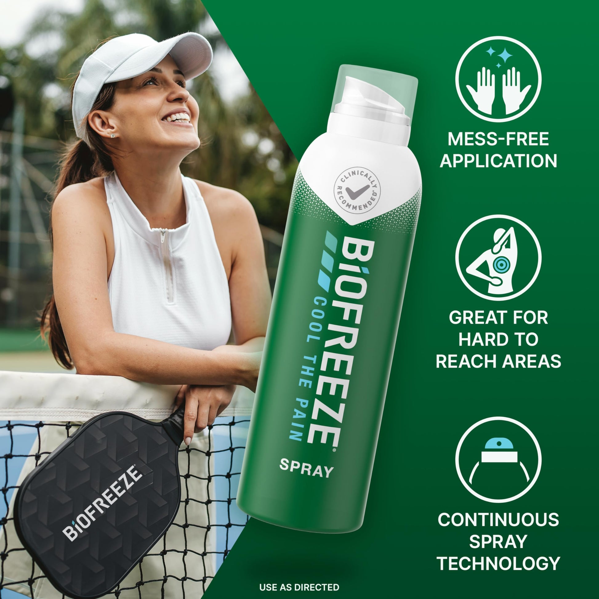 Biofreeze Pain Relief Spray, Arthritis Pain Reliever, Knee & Lower Back Pain Relief, Sore Muscle Relief, Neck Pain Relief, 2 Pack (4 FL OZ Biofreeze Menthol Spray) BiofreezeBuy Supplements Australia