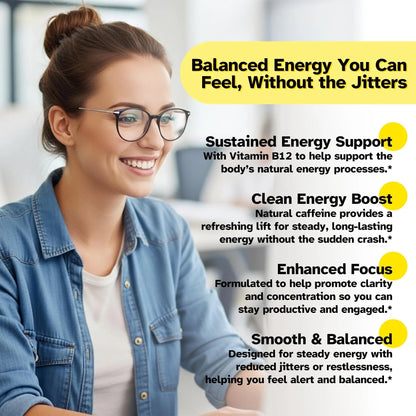 Energy Patches – 30 Plant-Based Patches with Biotin, Caffeine & Ginseng – Gentle Daily Support for Focus, Alertness & Vitality – Vegan Formula, 1 Month Supply VitaluminaBuy Supplements Australia