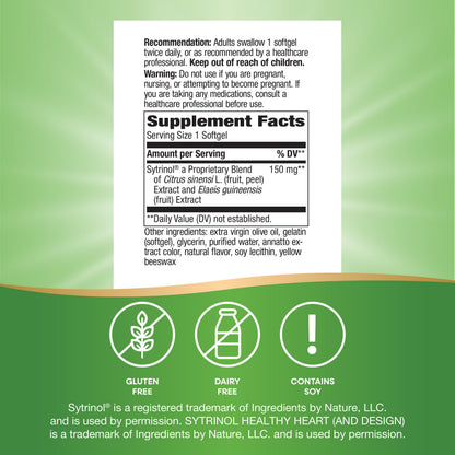 Nature's Way Sytrinol Cholesterol Control; Premium Blend; 60 Softgels Nature's WayBuy Supplements Australia