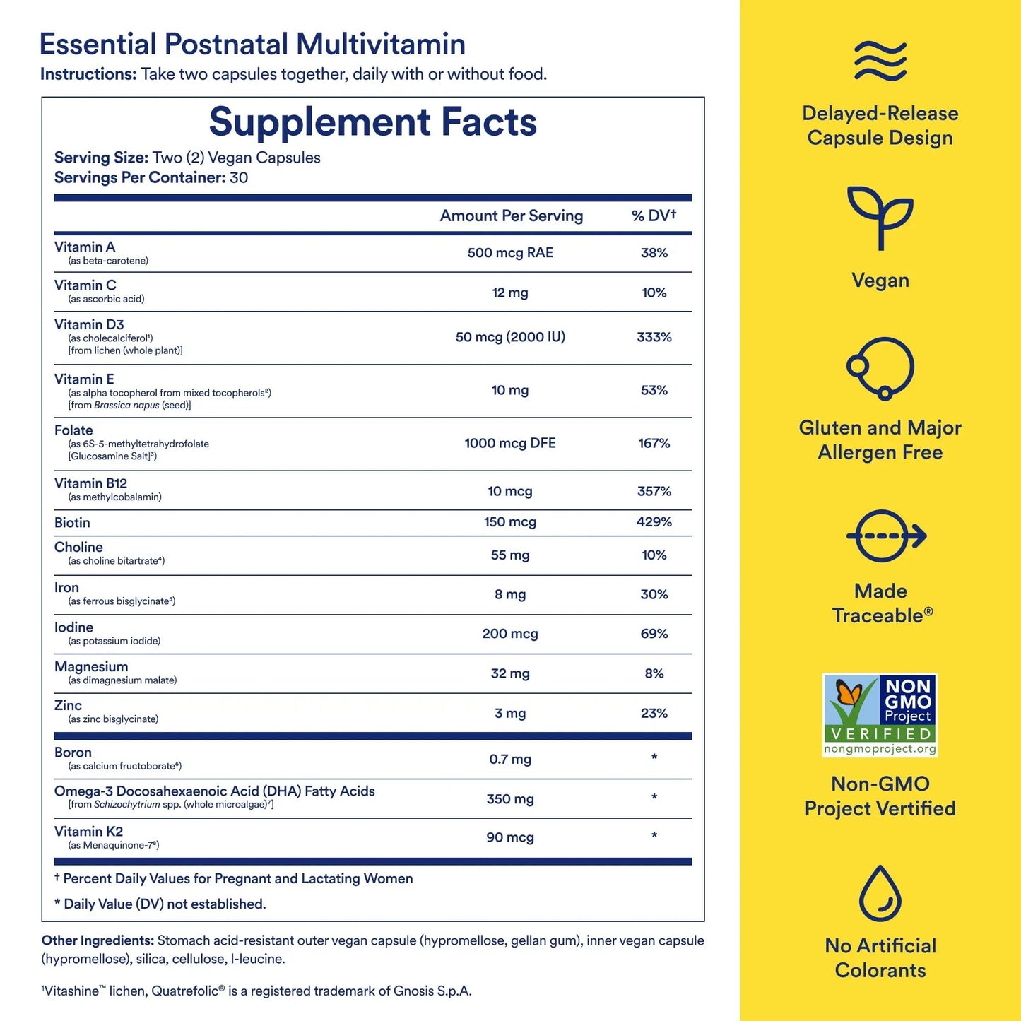 Ritual Essential for Women Postnatal Multivitamin - Postpartum Vitamin - Omega-3 DHA & Choline for Lactation Support, Vitamin A, C, D3 & Zinc RitualBuy Supplements Australia
