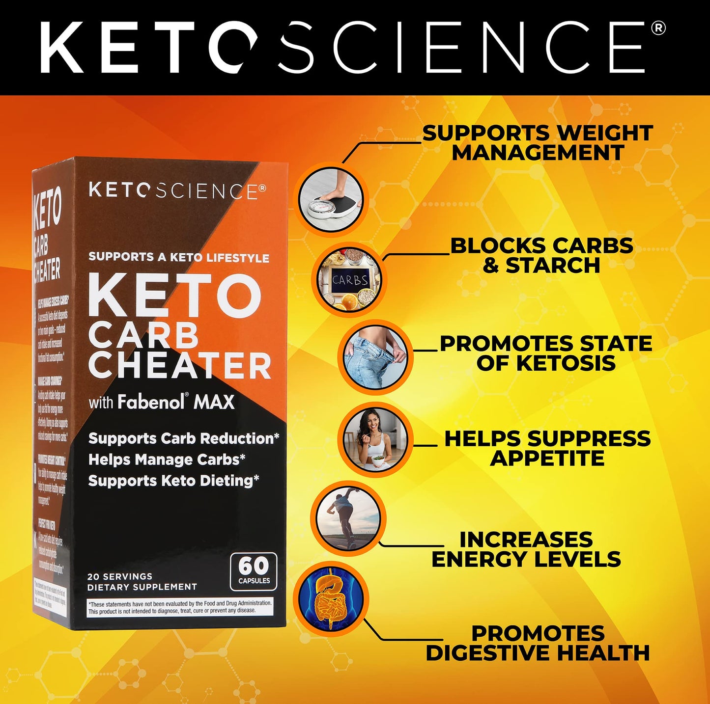Keto Science Keto Carb Cheater, Supports Carb Reduction, Helps Manage Carbs, Supports Keto ScienceBuy Supplements Australia