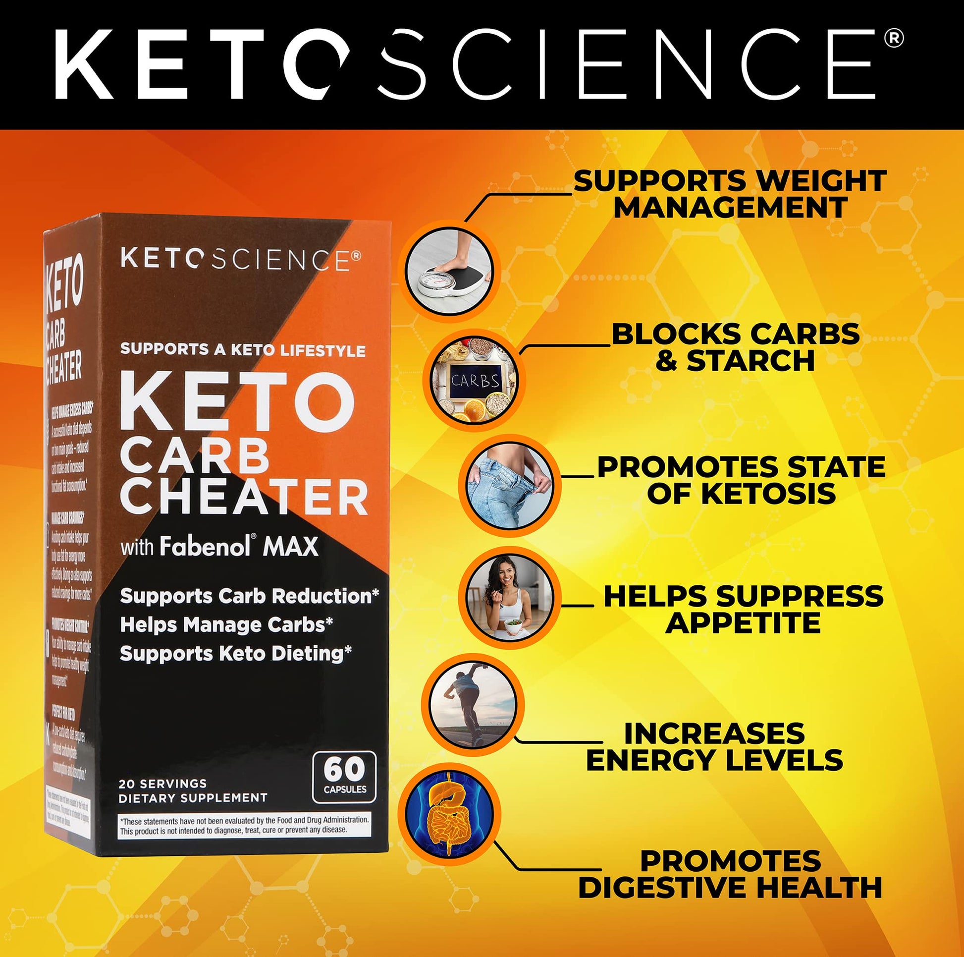 Keto Science Keto Carb Cheater, Supports Carb Reduction, Helps Manage Carbs, Supports Keto ScienceBuy Supplements Australia
