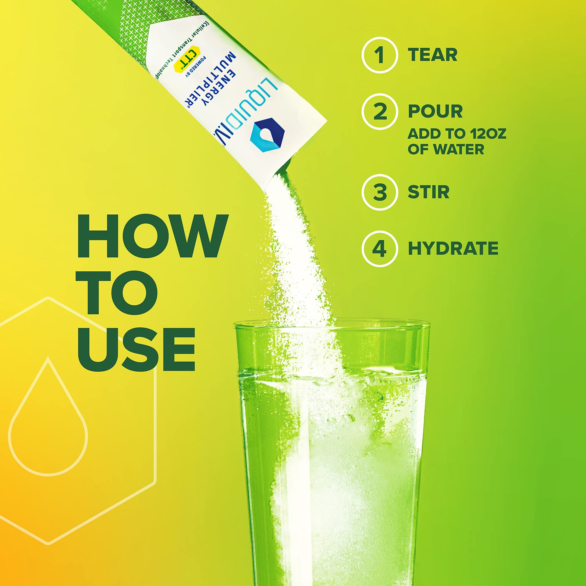 Liquid I.V. Hydration + Energy Multiplier - Lemon Ginger - Hydration Powder Packets Liquid I.V.Buy Supplements Australia