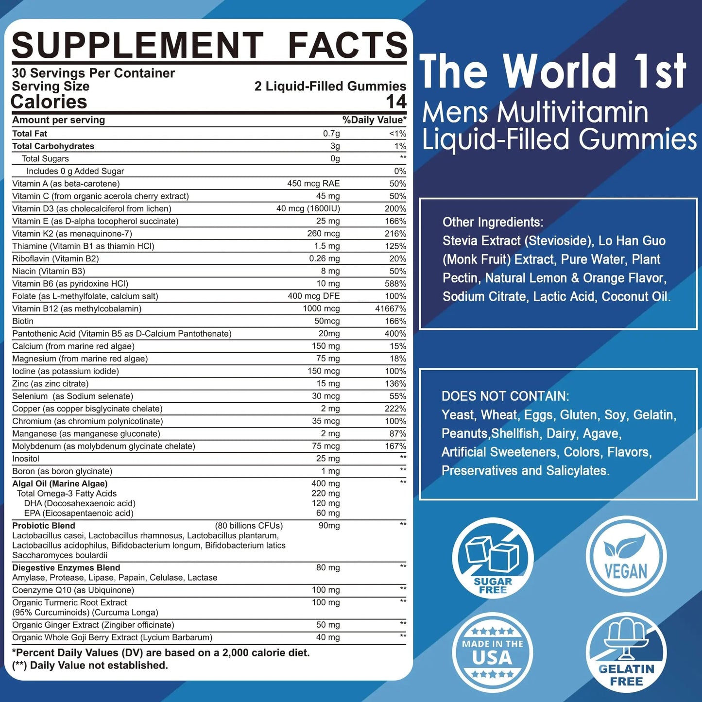 LILICARE Mens Multivitamins Gummies + Methylene Blue Gummies for Human LILICAREBuy Supplements Australia
