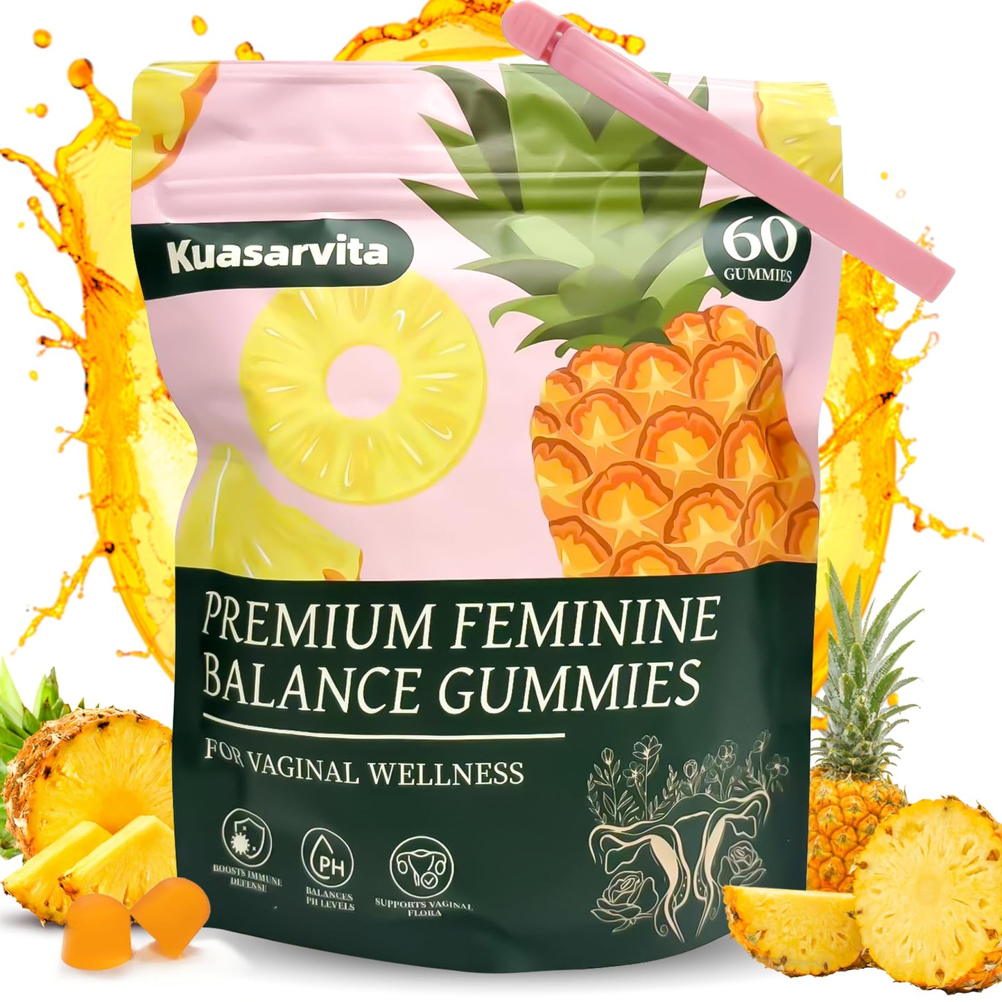 Premium Feminine Balance Gummies,Vital Vaginal Probiotics Source Feminine Gummies,Probiotic Gummies for Prenatal & Postnatal Women - Probiotics for Digestion, pH Balance, Gut Health, Immune Support KuasarvitaBuy Supplements Australia