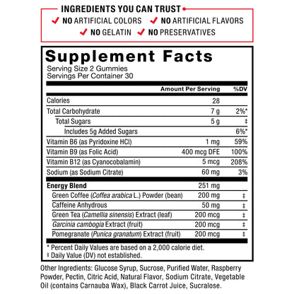 Force Factor LeanFire Thermo Gummies with B12 Vitamins, Caffeine, & Green Coffee Bean Force FactorBuy Supplements Australia