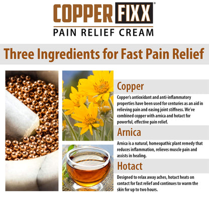CopperFixx Pain Relief Cream, 5 Fl Oz Tube Powered by Copper with Heat Technology Arnica for Muscle & Stiffness Joint Inflammation, Knee, Back, Shoulder Arthritis Pain. Fast Acting, CF03028 CopperFixxBuy Supplements Australia