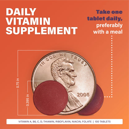 Rugby Daily-Vite Multivitamin - Daily Vitamin Supplement - 100 Tablets (1 Pack) RUGBY LABORATORIESBuy Supplements Australia