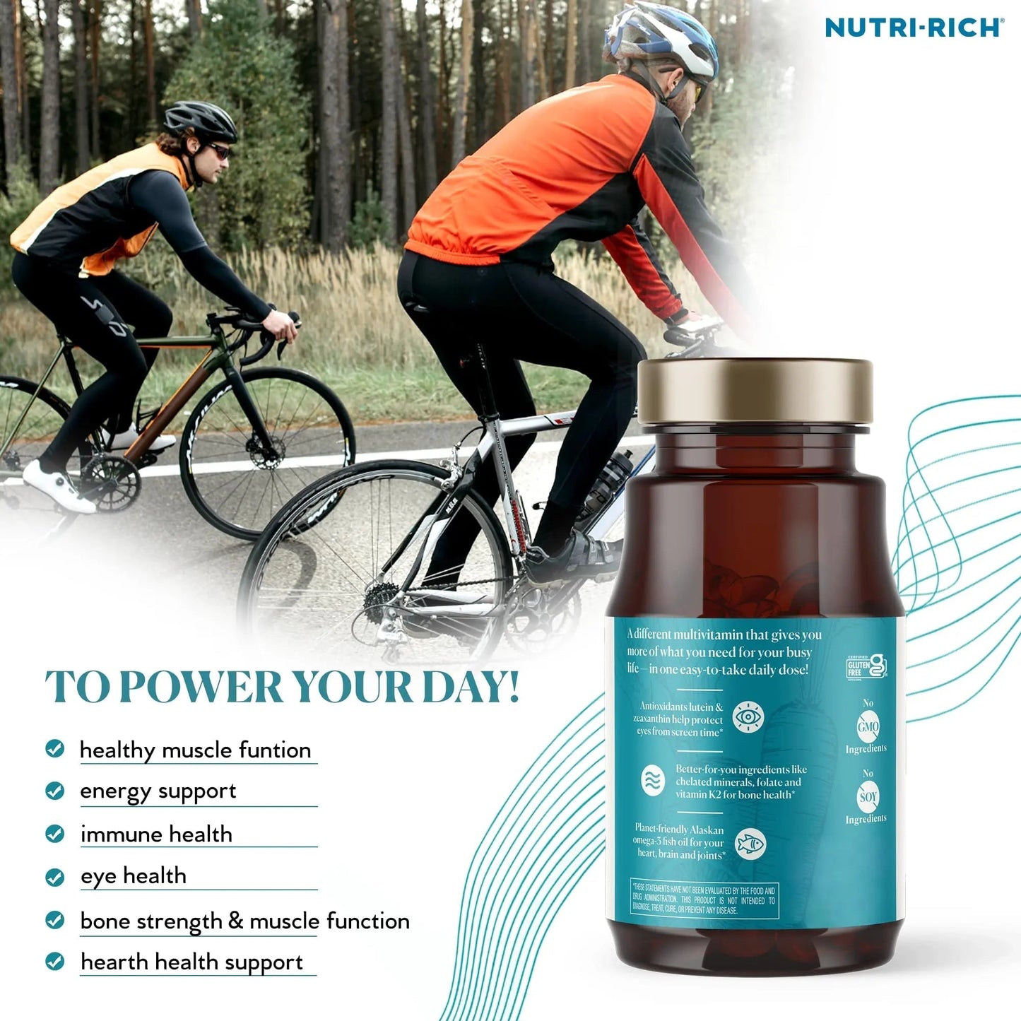 Nutri-Rich Essentials Multi | Multivitamin Supplement with Fish Oil Omega-3 for Men and Women, Supports Energy, Immune Health Nutri-Rich