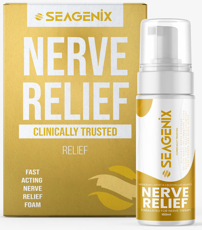 Seagenix Nerve Relief Muscle Foam - Nerve Spray Magnesium - Arnica - Boswellia - Menthol Formula - Nerve and Muscle Relief – Fast-Acting with Magnesium Sulfate - 150 ml - 1 Count SeagenixBuy Supplements Australia