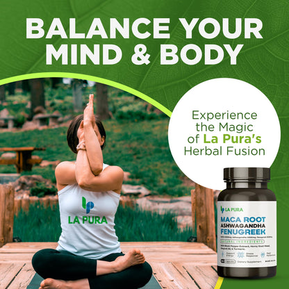LaPura Ashwagandha 5000mg Maca Root 2000mg Fenugreek 3000mg Supplement LaPuraBuy Supplements Australia