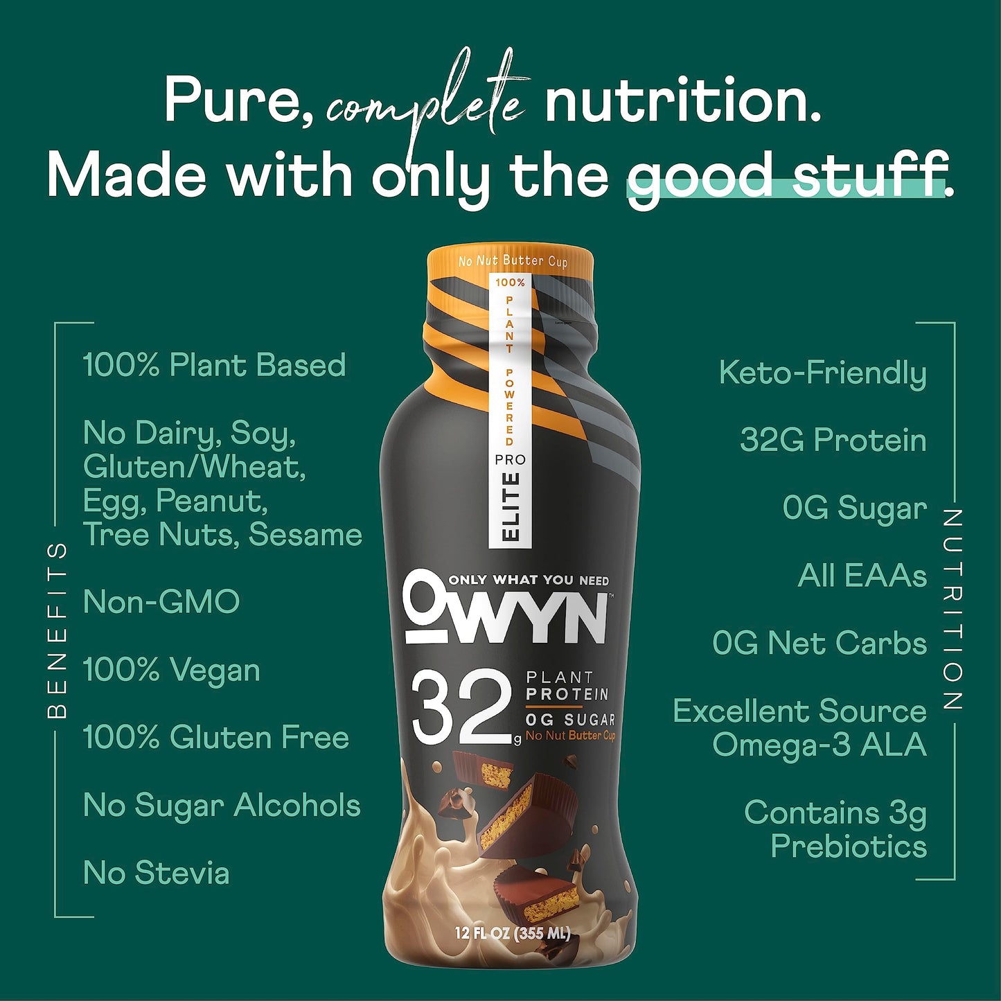 OWYN Only What You Need Pro Elite Vegan High Protein Keto Shake, 32g Protein, 9 Amino OWYN Only What You NeedBuy Supplements Australia