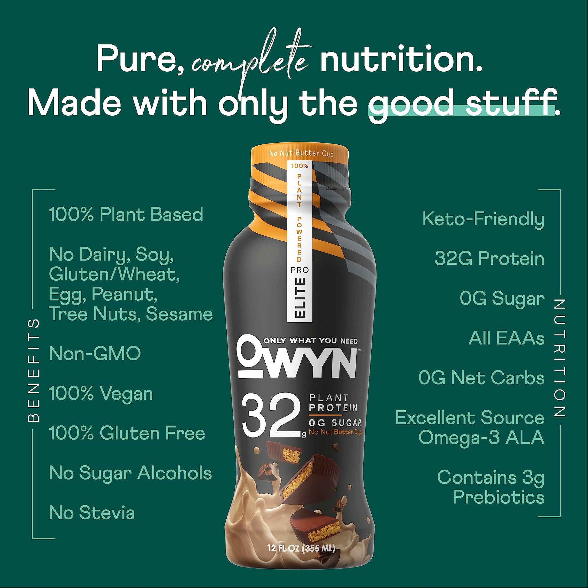 OWYN Only What You Need Pro Elite Vegan High Protein Keto Shake, 32g Protein, 9 Amino OWYN Only What You NeedBuy Supplements Australia