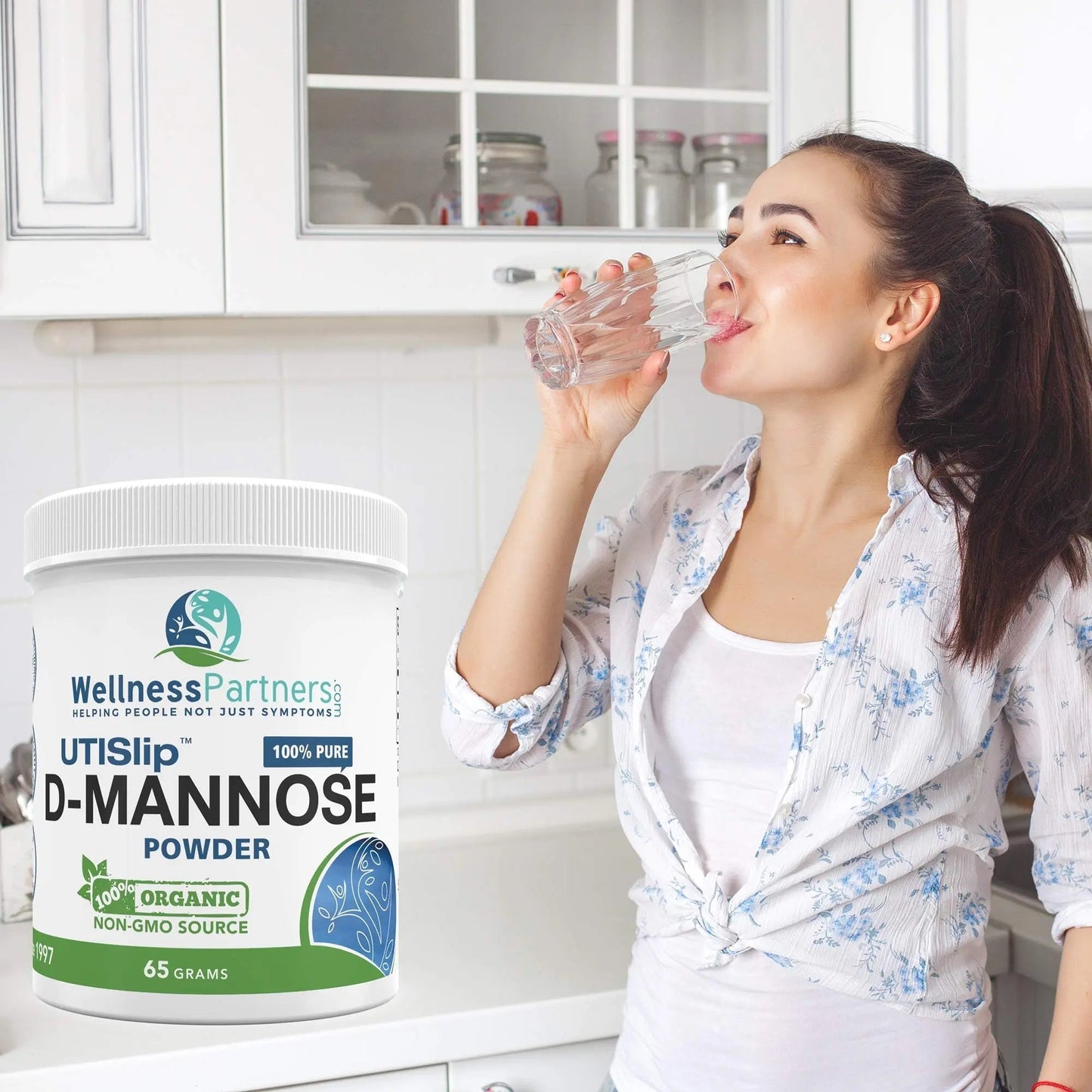Now New UTI-Slip D Mannose Non GMO Organic Source Powder 65g jar WellnessPartnersBuy Supplements Australia