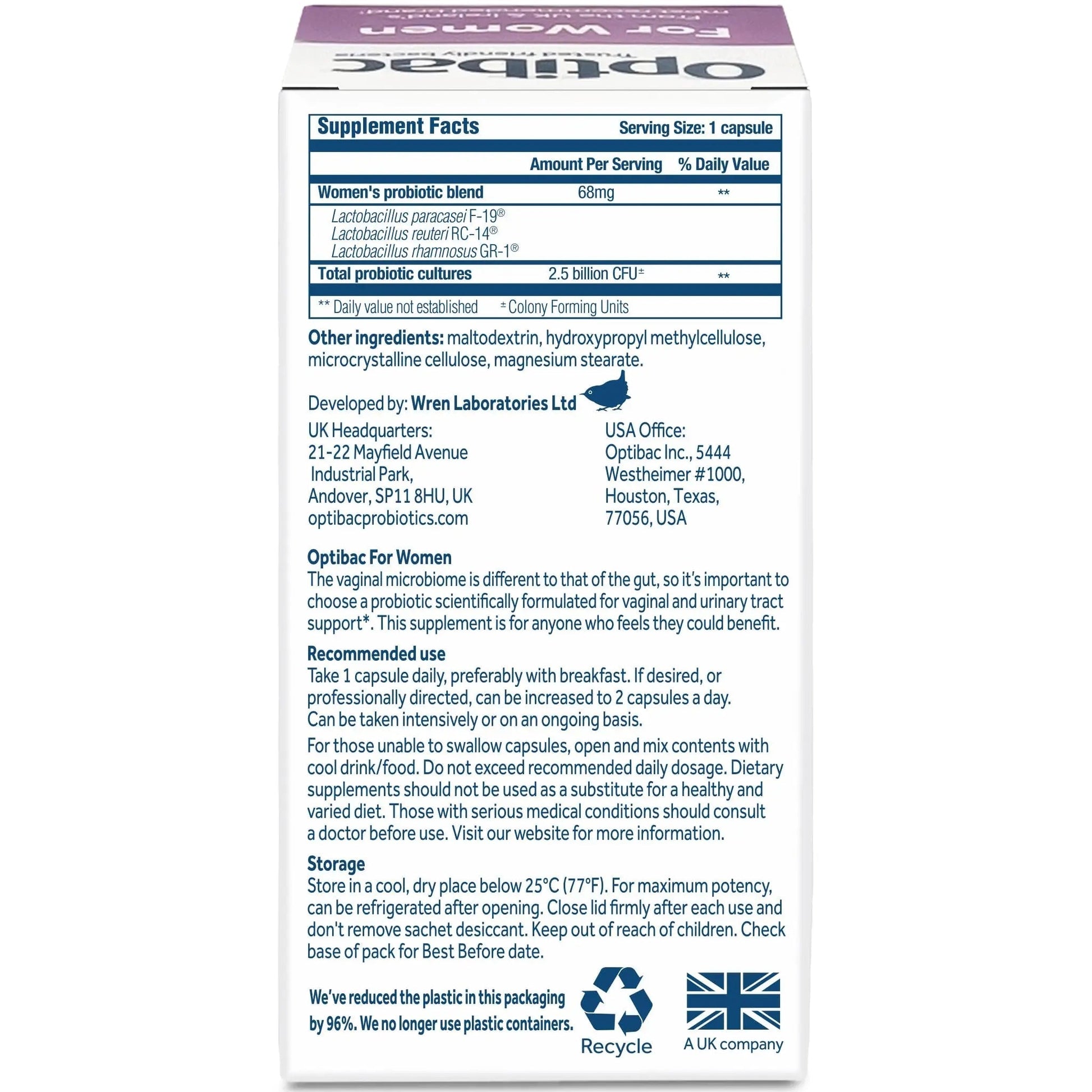 Optibac Probiotics for Women - Vegan Probiotic to Support Vagina Flora and Urinary Tract Health - 14 Capsules Optibac ProbioticsBuy Supplements Australia