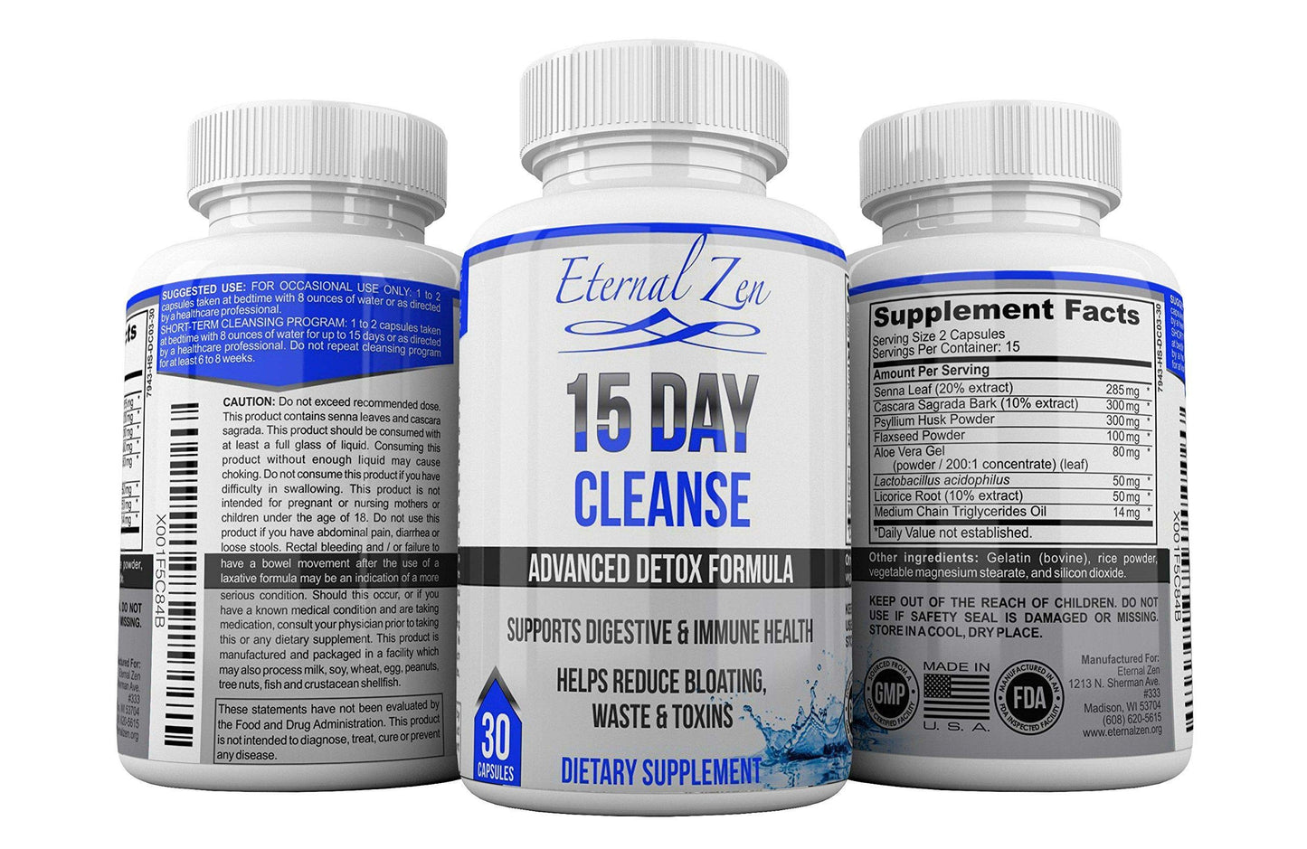 Eternal Zen 15 Day Colon Cleanser Detox with Extra Strength Herbs, Senna is a Fast Acting Eternal ZenBuy Supplements Australia