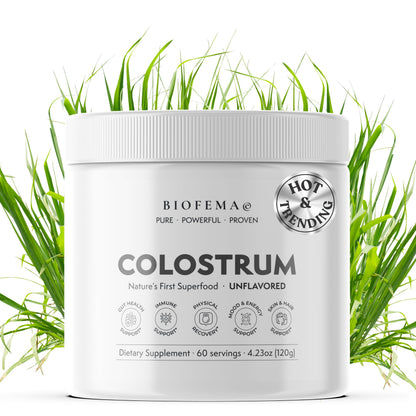 BIOFEMA Bovine Colostrum Supplement - Natures Superfood – First Milk Powder Magic for Gut Health, Immune Support, Physical Recovery, Skin, Hair & Nail Health BIOFEMABuy Supplements Australia