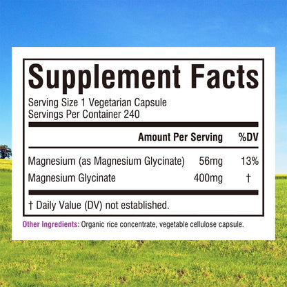 Innate Vitality Magnesium Glycinate 400mg, Non Buffered & High Absorption Magnesium Supplement for Sleep, Relaxation, Heart & Bone Health for Men & Women, Non-GMO, No Gluten, 240 Vegan Capsules Innate VitalityBuy Supplements Australia