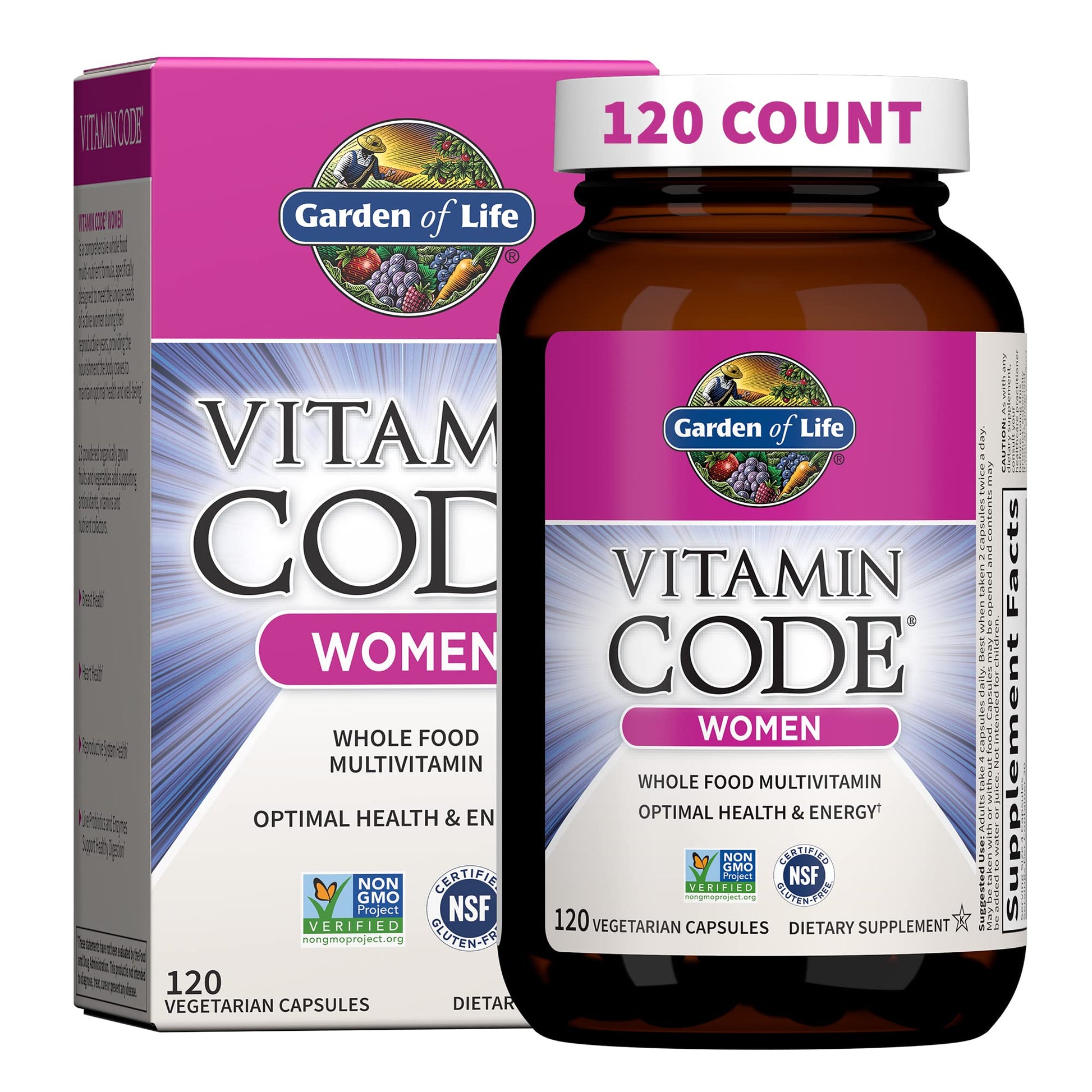 Garden of Life Multivitamin for Women, Vitamin Code Women's Multi - Whole Food Womens Multi Vitamins, Iron, Folate not Folic Acid Garden of LifeBuy Supplements Australia