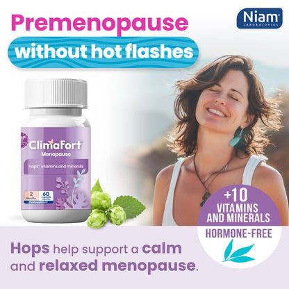 Climafort 60 Day Supply | Menopause Relief Pills | Natural Relief for Hot Flashes, Night Sweats, Mood Swings & Hormone Balance | Hops, Vitamins, and Minerals | 1 Capsule Daily ClimafortBuy Supplements Australia