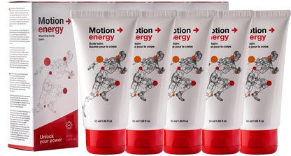 Motion Energy - Body Balm | Eucalyptus, Rosemary, Cinnamon Essential Oils & Ginger | 50 ml | 5 Pack Motion EnergyBuy Supplements Australia