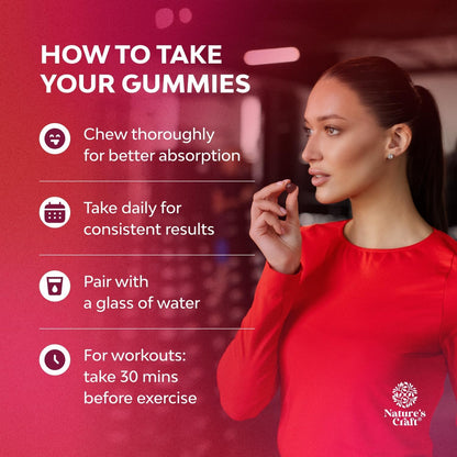 Flow Boosting Beet Root Gummies - Invigorating Beet Gummies for Adults Nitric Oxide Energy & Heart Health Support with Grapeseed Pomegranate & Vitamin B12 - Vegan Non-GMO & Gluten Free - 60 Count Natures CraftBuy Supplements Australia